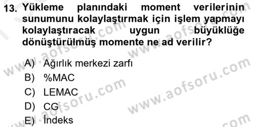 Harekat Performans Dersi 2017 - 2018 Yılı (Final) Dönem Sonu Sınav Soruları 13. Soru