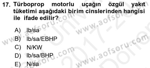 Harekat Performans Dersi 2017 - 2018 Yılı (Final) Dönem Sonu Sınav Soruları 17. Soru