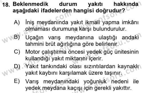 Harekat Performans Dersi 2017 - 2018 Yılı (Final) Dönem Sonu Sınav Soruları 18. Soru