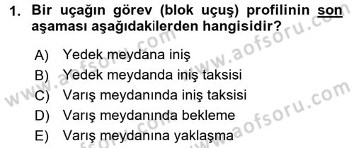 Harekat Performans Dersi 2018 - 2019 Yılı 3 Ders Sınav Soruları 1. Soru