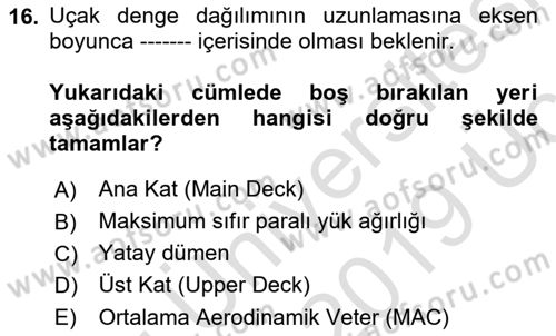 Harekat Performans Dersi 2018 - 2019 Yılı 3 Ders Sınav Soruları 16. Soru