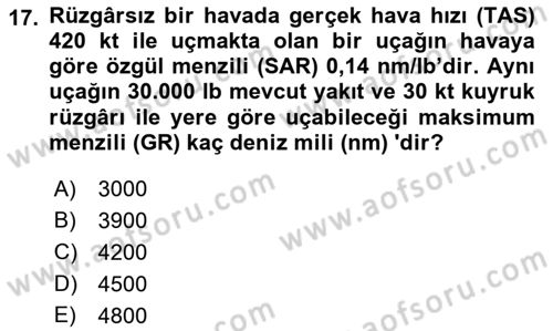 Harekat Performans Dersi 2018 - 2019 Yılı 3 Ders Sınav Soruları 17. Soru