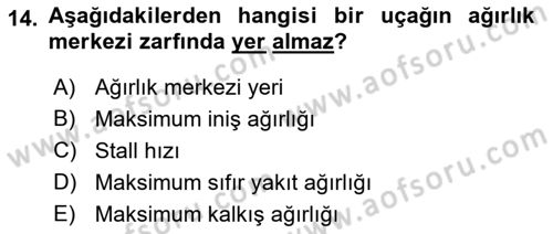 Harekat Performans Dersi 2018 - 2019 Yılı (Vize) Ara Sınav Soruları 14. Soru