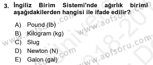 Harekat Performans Dersi 2018 - 2019 Yılı (Vize) Ara Sınav Soruları 3. Soru
