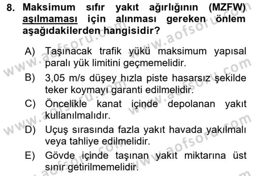 Harekat Performans Dersi 2018 - 2019 Yılı (Vize) Ara Sınav Soruları 8. Soru