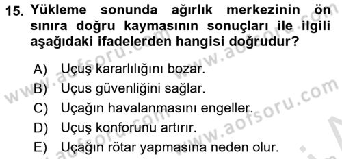 Harekat Performans Dersi 2020 - 2021 Yılı Yaz Okulu Sınav Soruları 15. Soru