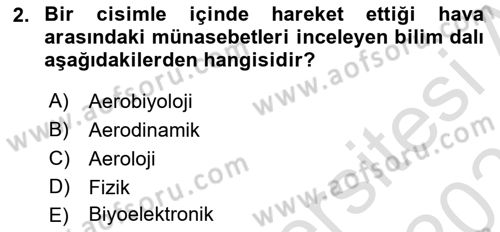 Harekat Performans Dersi 2020 - 2021 Yılı Yaz Okulu Sınav Soruları 2. Soru