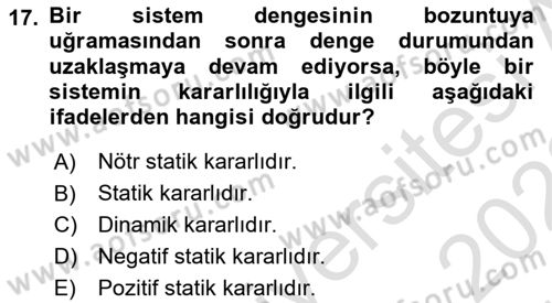 Harekat Performans Dersi 2021 - 2022 Yılı (Vize) Ara Sınav Soruları 17. Soru