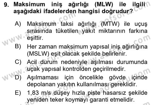 Harekat Performans Dersi 2021 - 2022 Yılı (Vize) Ara Sınav Soruları 9. Soru