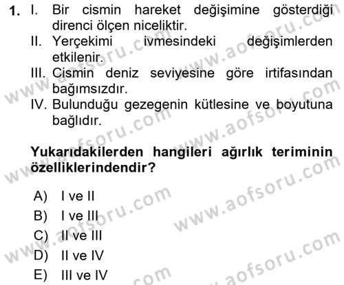 Harekat Performans Dersi 2021 - 2022 Yılı Yaz Okulu Sınav Soruları 1. Soru