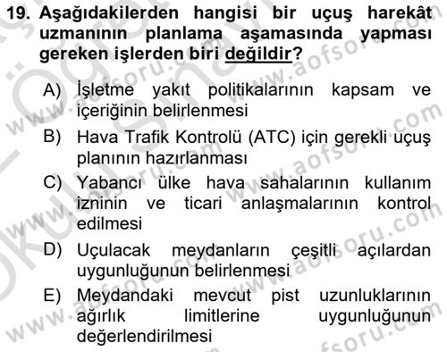 Harekat Performans Dersi 2021 - 2022 Yılı Yaz Okulu Sınav Soruları 19. Soru