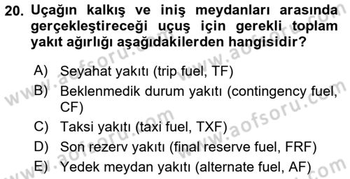 Harekat Performans Dersi 2021 - 2022 Yılı Yaz Okulu Sınav Soruları 20. Soru