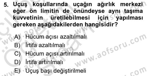 Harekat Performans Dersi 2021 - 2022 Yılı Yaz Okulu Sınav Soruları 5. Soru