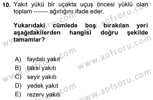 Harekat Performans Dersi 2023 - 2024 Yılı (Vize) Ara Sınav Soruları 10. Soru