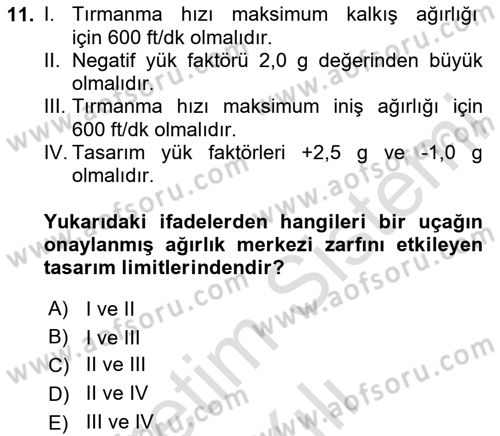 Harekat Performans Dersi 2023 - 2024 Yılı (Vize) Ara Sınav Soruları 11. Soru