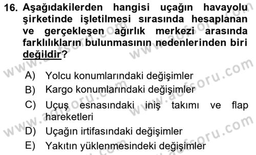 Harekat Performans Dersi 2023 - 2024 Yılı (Vize) Ara Sınav Soruları 16. Soru