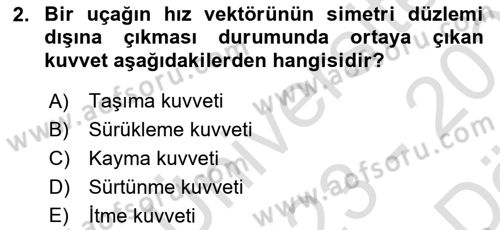 Harekat Performans Dersi 2023 - 2024 Yılı (Vize) Ara Sınav Soruları 2. Soru