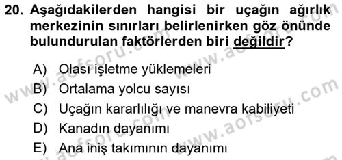 Harekat Performans Dersi 2023 - 2024 Yılı (Vize) Ara Sınav Soruları 20. Soru