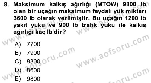 Harekat Performans Dersi 2023 - 2024 Yılı (Vize) Ara Sınav Soruları 8. Soru