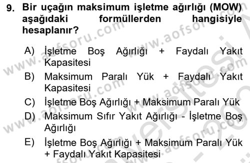 Harekat Performans Dersi 2023 - 2024 Yılı (Vize) Ara Sınav Soruları 9. Soru