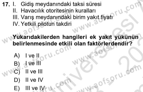 Harekat Performans Dersi 2023 - 2024 Yılı (Final) Dönem Sonu Sınav Soruları 17. Soru