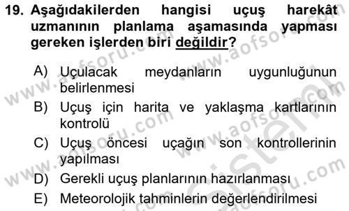 Harekat Performans Dersi 2023 - 2024 Yılı (Final) Dönem Sonu Sınav Soruları 19. Soru