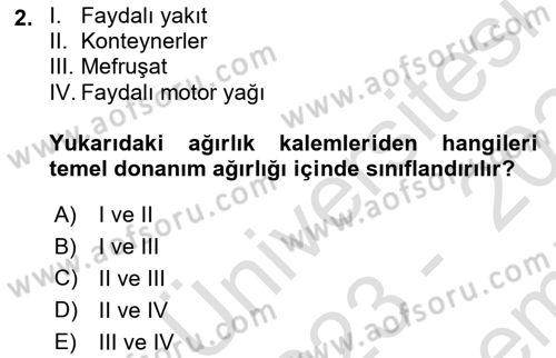 Harekat Performans Dersi 2023 - 2024 Yılı (Final) Dönem Sonu Sınav Soruları 2. Soru