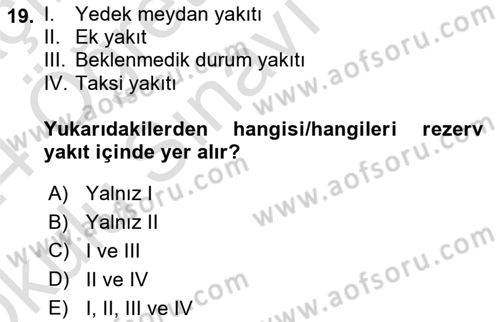 Harekat Performans Dersi 2023 - 2024 Yılı Yaz Okulu Sınav Soruları 19. Soru