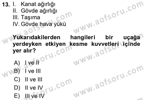 Harekat Performans Dersi 2024 - 2025 Yılı (Vize) Ara Sınav Soruları 13. Soru