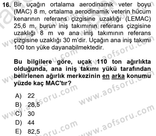 Harekat Performans Dersi 2024 - 2025 Yılı (Vize) Ara Sınav Soruları 16. Soru