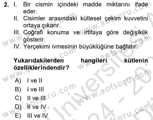 Harekat Performans Dersi 2024 - 2025 Yılı (Vize) Ara Sınav Soruları 2. Soru