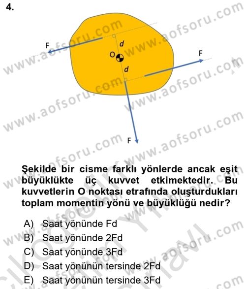 Harekat Performans Dersi 2024 - 2025 Yılı (Vize) Ara Sınav Soruları 4. Soru