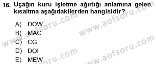Harekat Performans Dersi 2024 - 2025 Yılı (Final) Dönem Sonu Sınav Soruları 16. Soru