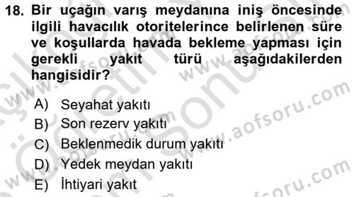 Harekat Performans Dersi 2024 - 2025 Yılı (Final) Dönem Sonu Sınav Soruları 18. Soru
