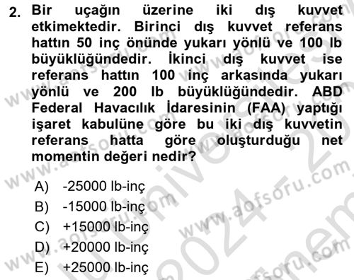 Harekat Performans Dersi 2024 - 2025 Yılı (Final) Dönem Sonu Sınav Soruları 2. Soru