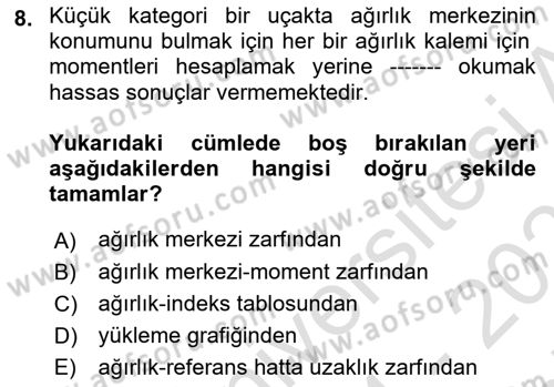 Harekat Performans Dersi 2024 - 2025 Yılı (Final) Dönem Sonu Sınav Soruları 8. Soru