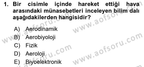 Harekat Performans Dersi 2025 - 2026 Yılı (Vize) Ara Sınav Soruları 1. Soru