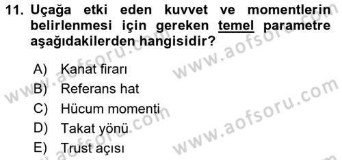 Harekat Performans Dersi 2025 - 2026 Yılı (Vize) Ara Sınav Soruları 11. Soru