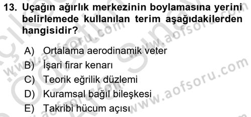 Harekat Performans Dersi 2025 - 2026 Yılı (Vize) Ara Sınav Soruları 13. Soru