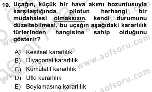 Harekat Performans Dersi 2025 - 2026 Yılı (Vize) Ara Sınav Soruları 19. Soru