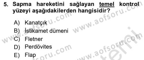 Harekat Performans Dersi 2025 - 2026 Yılı (Vize) Ara Sınav Soruları 5. Soru