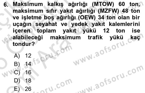 Harekat Performans Dersi 2025 - 2026 Yılı (Vize) Ara Sınav Soruları 6. Soru