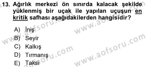 Harekat Performans Dersi 2025 - 2026 Yılı (Final) Dönem Sonu Sınav Soruları 13. Soru