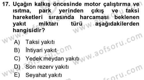 Harekat Performans Dersi 2025 - 2026 Yılı (Final) Dönem Sonu Sınav Soruları 17. Soru
