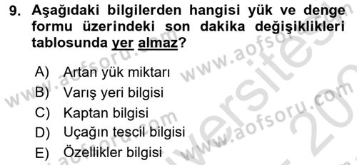 Harekat Performans Dersi 2025 - 2026 Yılı (Final) Dönem Sonu Sınav Soruları 9. Soru
