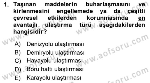 Hava Trafik Kontrol Hizmetleri Dersi 2022 - 2023 Yılı (Final) Dönem Sonu Sınavı 1. Soru