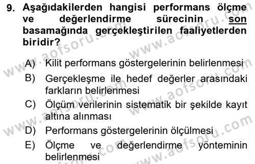 Havaalanı Yönetimi Dersi 2019 - 2020 Yılı (Final) Dönem Sonu Sınavı 9. Soru