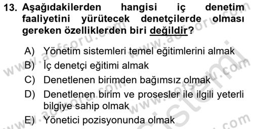 Havaalanı Yönetimi Dersi 2021 - 2022 Yılı (Final) Dönem Sonu Sınav Soruları 13. Soru