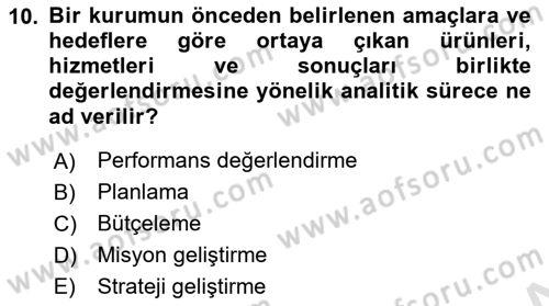 Havaalanı Yönetimi Dersi 2022 - 2023 Yılı (Final) Dönem Sonu Sınav Soruları 10. Soru