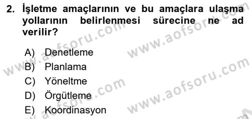 Havaalanı Yönetimi Dersi 2022 - 2023 Yılı (Final) Dönem Sonu Sınav Soruları 2. Soru